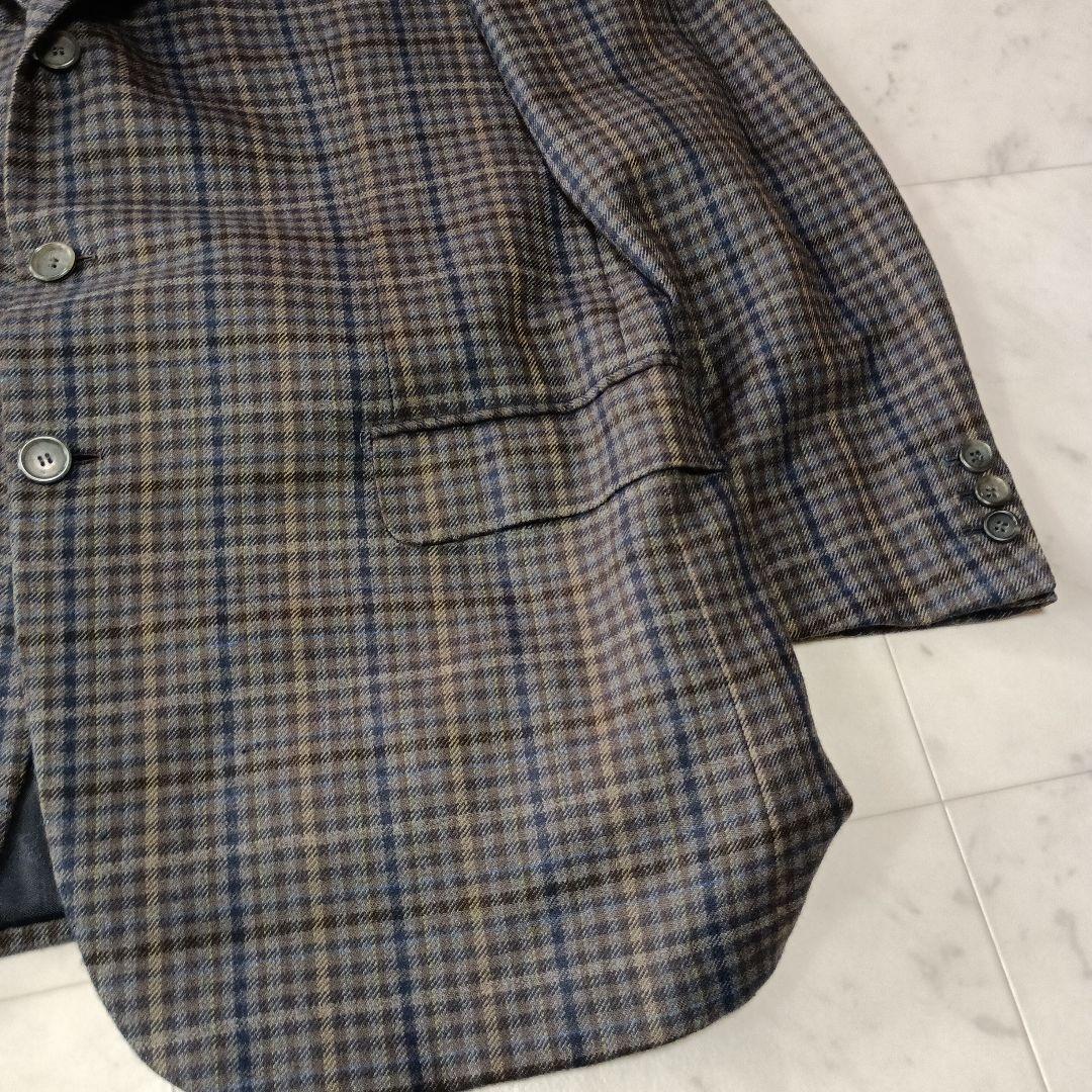 Brioni ブリオーニ チェック柄 カシミヤ テーラードジャケット 44