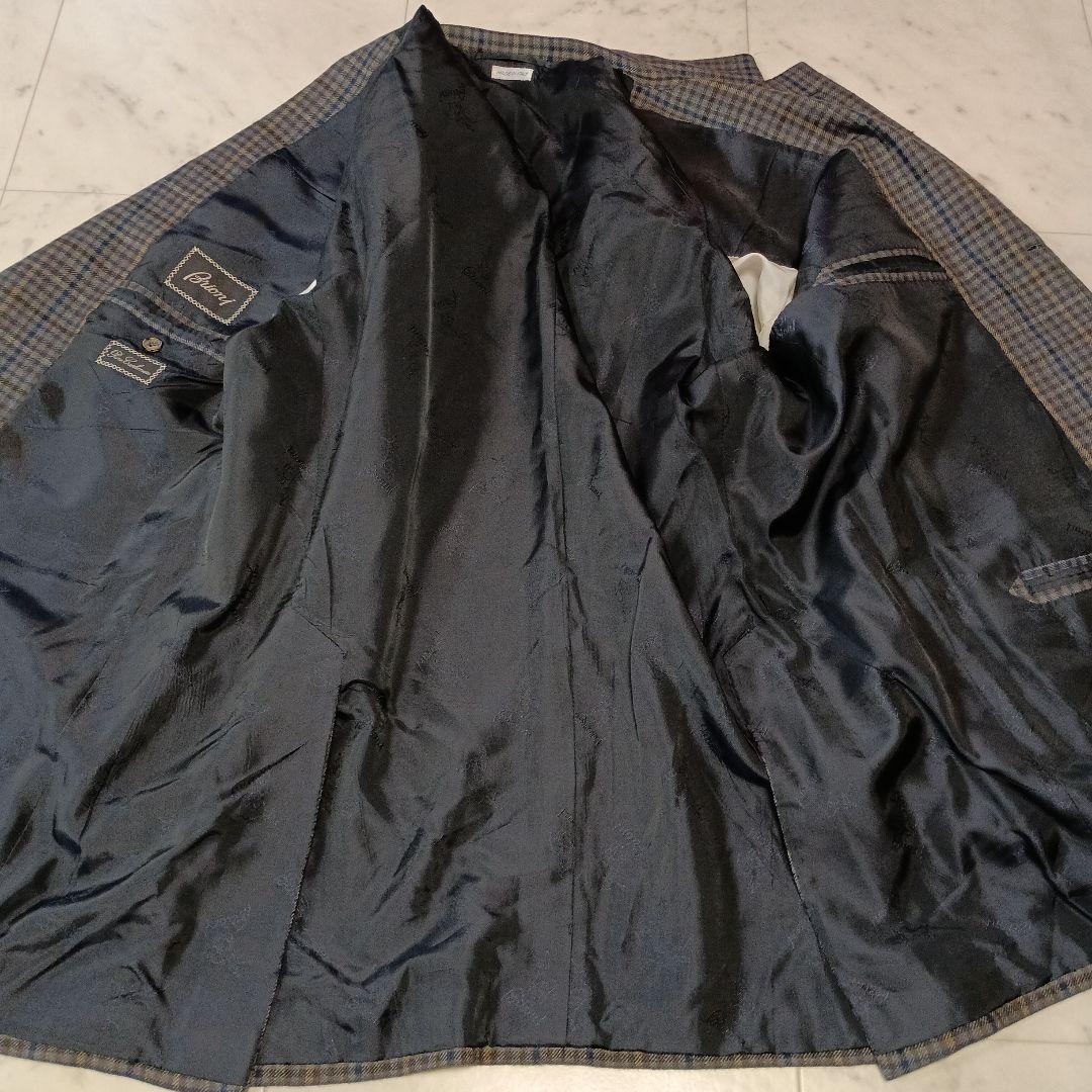 Brioni ブリオーニ チェック柄 カシミヤ テーラードジャケット 44