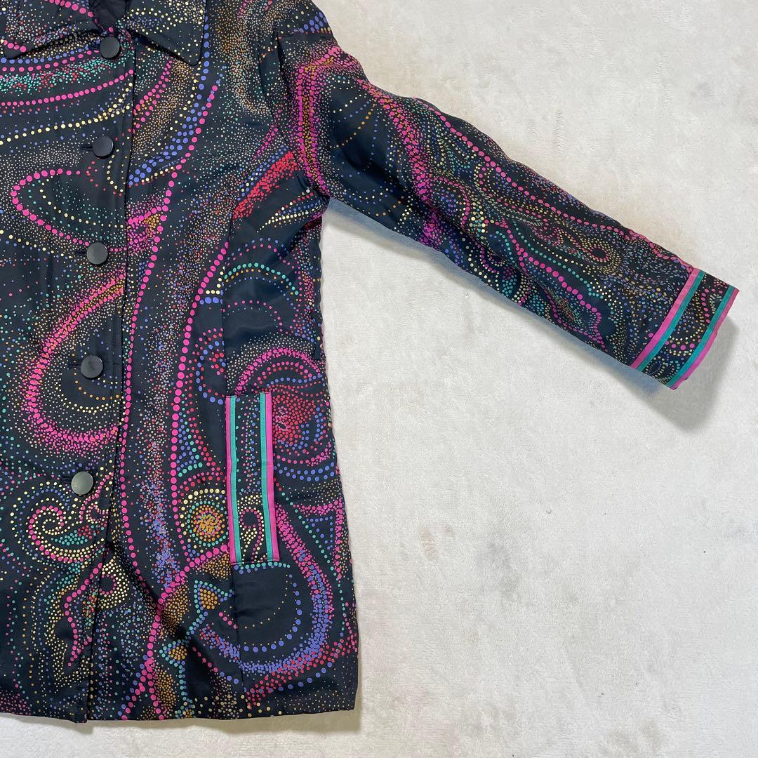 【美品】レオナール ✨中綿ロングコート 高級シルク素材 ペイズリー　総柄　M