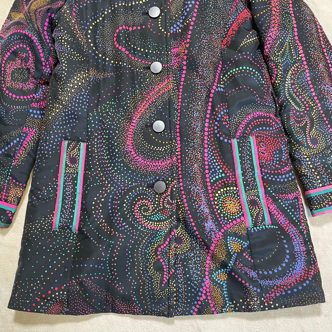 【美品】レオナール ✨中綿ロングコート 高級シルク素材 ペイズリー　総柄　M