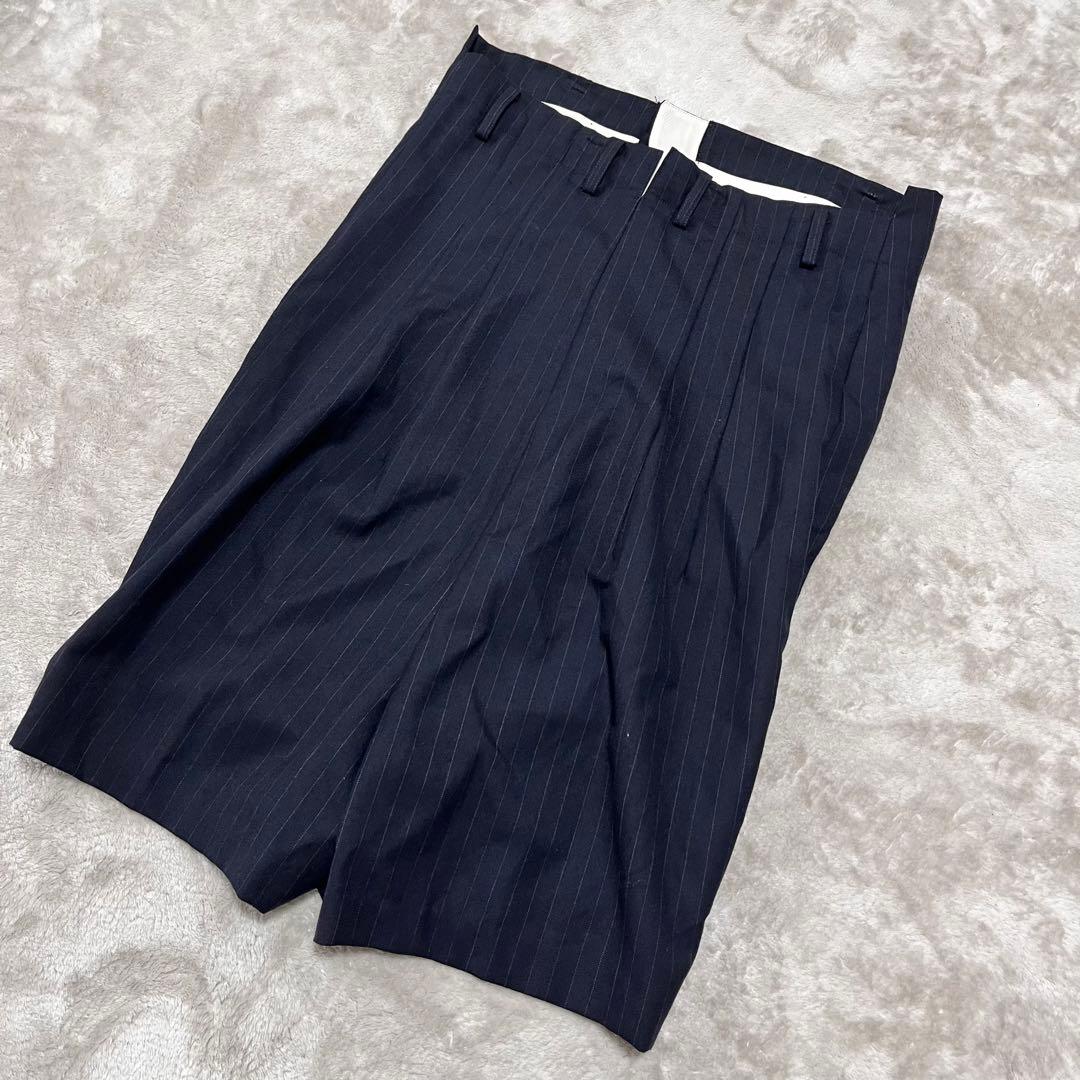 ジュンヤワタナベ コムデギャルソン ウール　ストライプ　変形　ショートパンツ