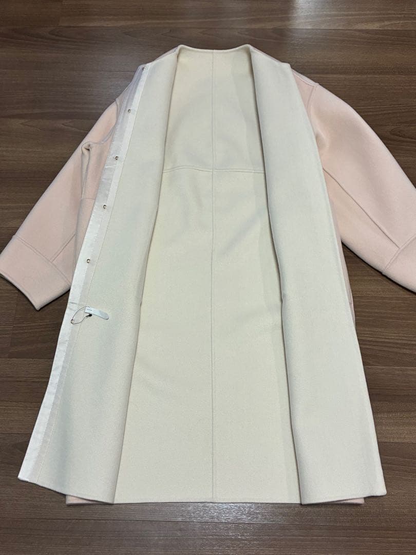美品　ストラスブルゴ　ノーカラーオーバーサイズロングコート
