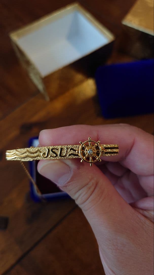 １８金　全日本海員組合　特別功労賞　ネクタイピン