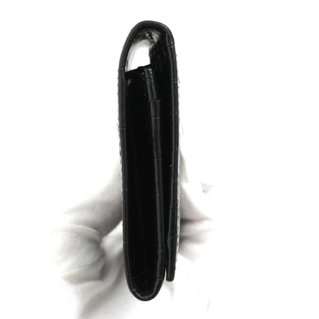 ✨新品未使用・箱付き✨　Ferragamo 長財布　ヴァラリボン　クロコ　黒色