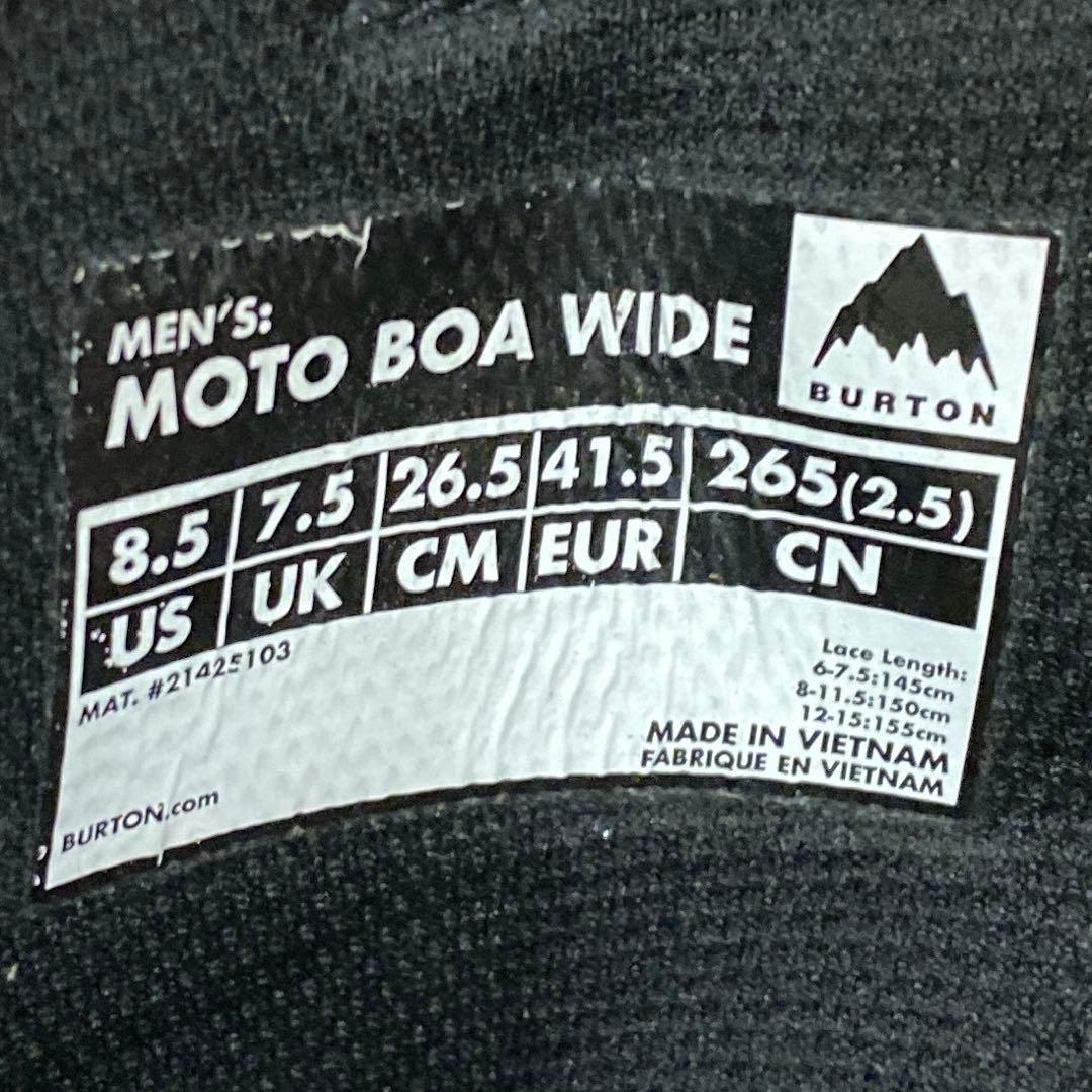 【比較的美品_即日発送】BURTON MOTO BOA WIDE 26.5cm