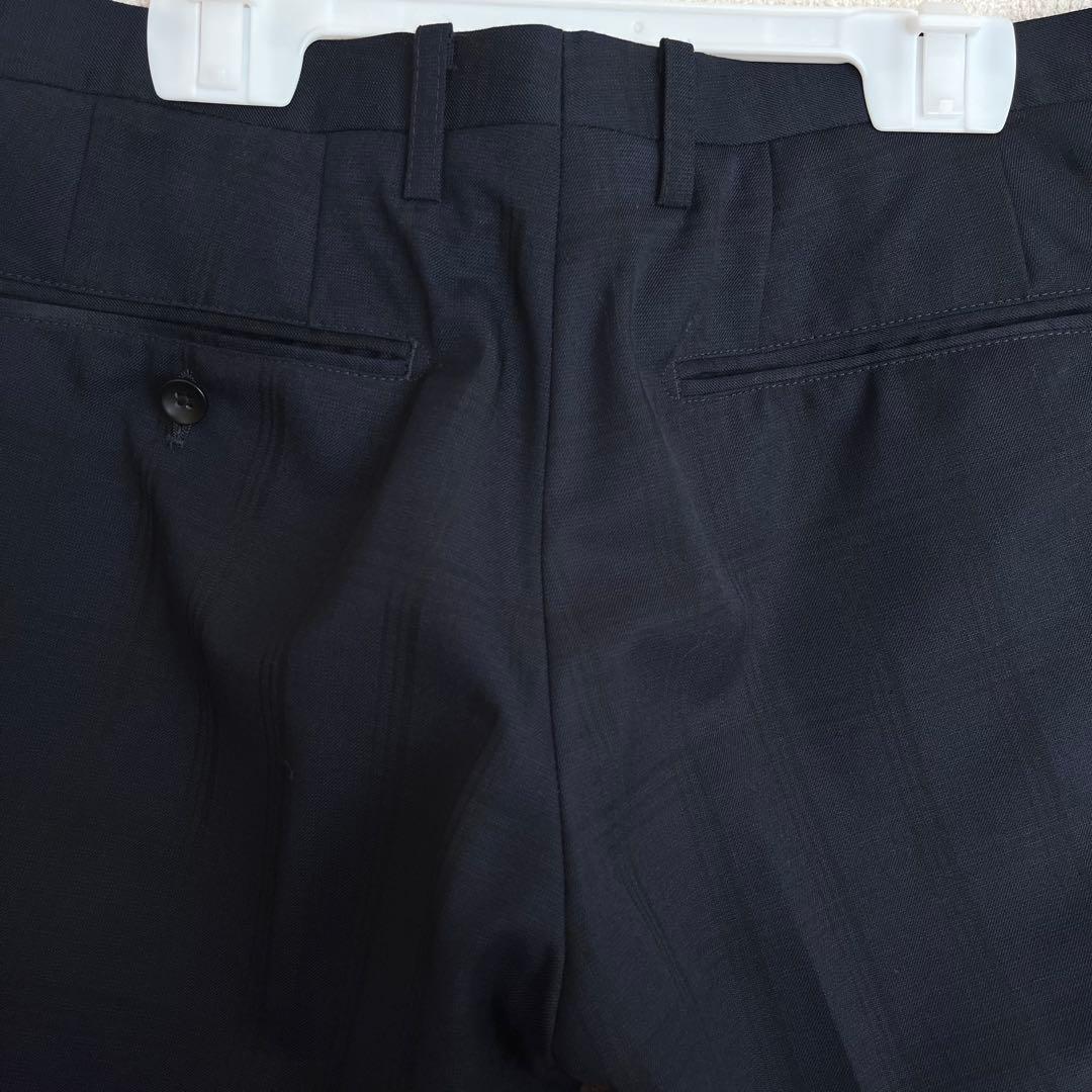 【美品・送料無料】SUIT SELECT スリーピース Y4 ネイビー チェック