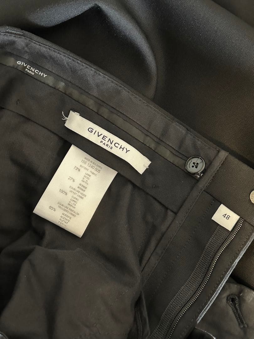 【ちー】GIVENCHY メンズ テーラード スーツ 48 黒