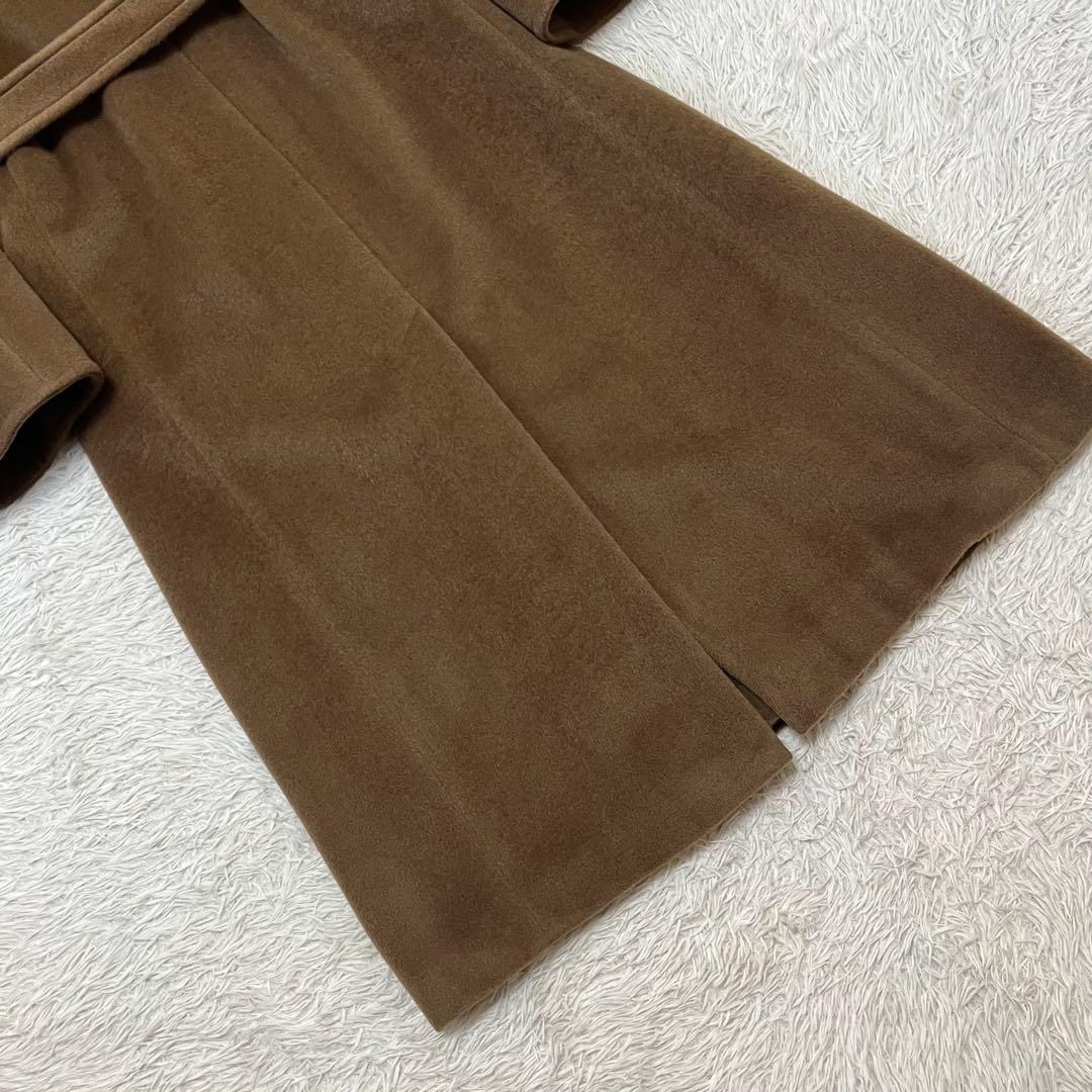 【最高級】マックスマーラ ベルテッドコート ベルト 女優襟 銀タグ キャメル42