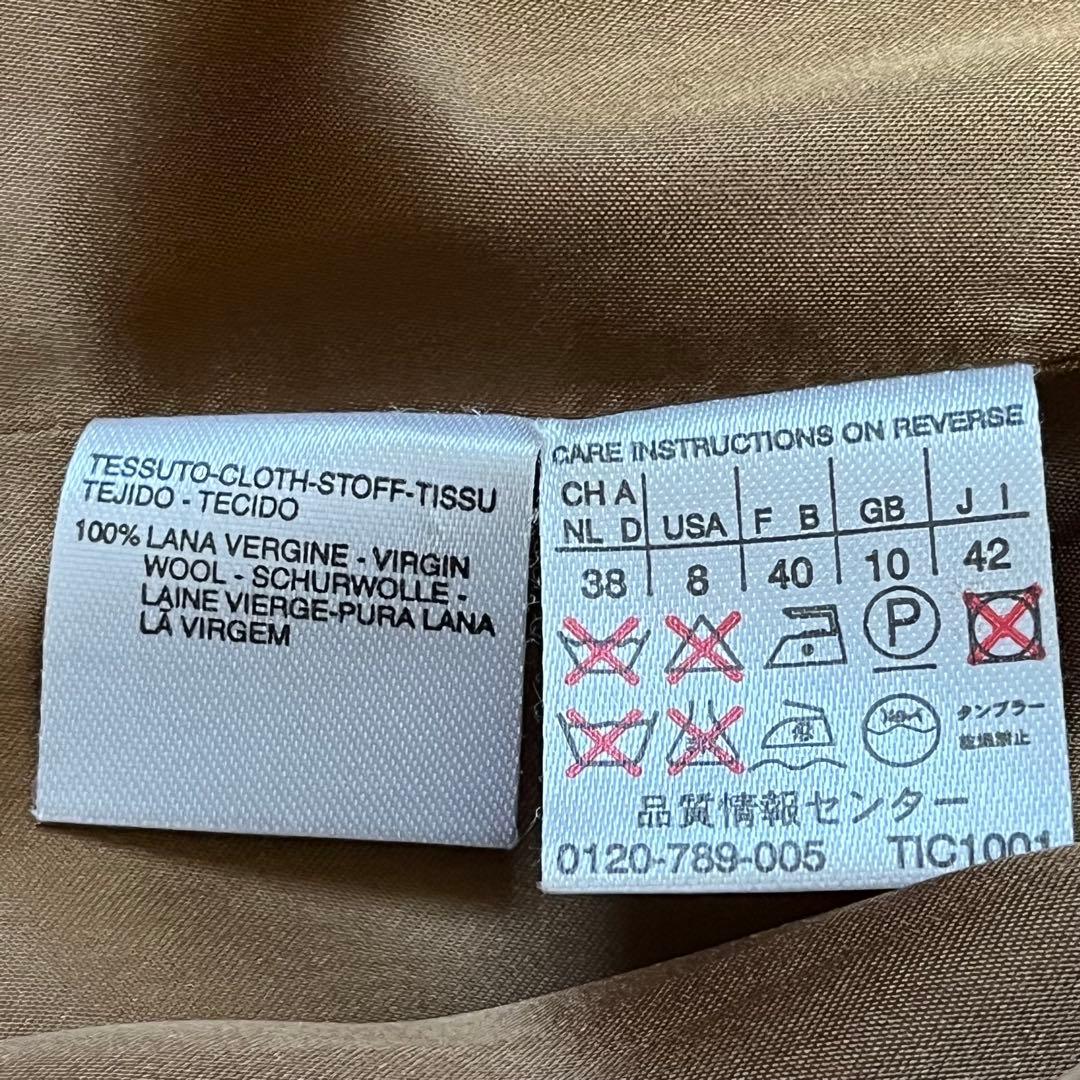 【最高級】マックスマーラ ベルテッドコート ベルト 女優襟 銀タグ キャメル42