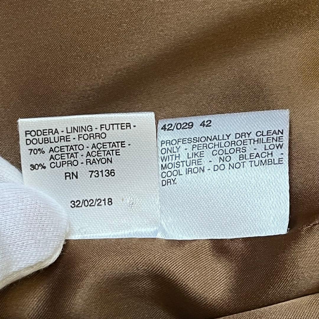 【最高級】マックスマーラ ベルテッドコート ベルト 女優襟 銀タグ キャメル42