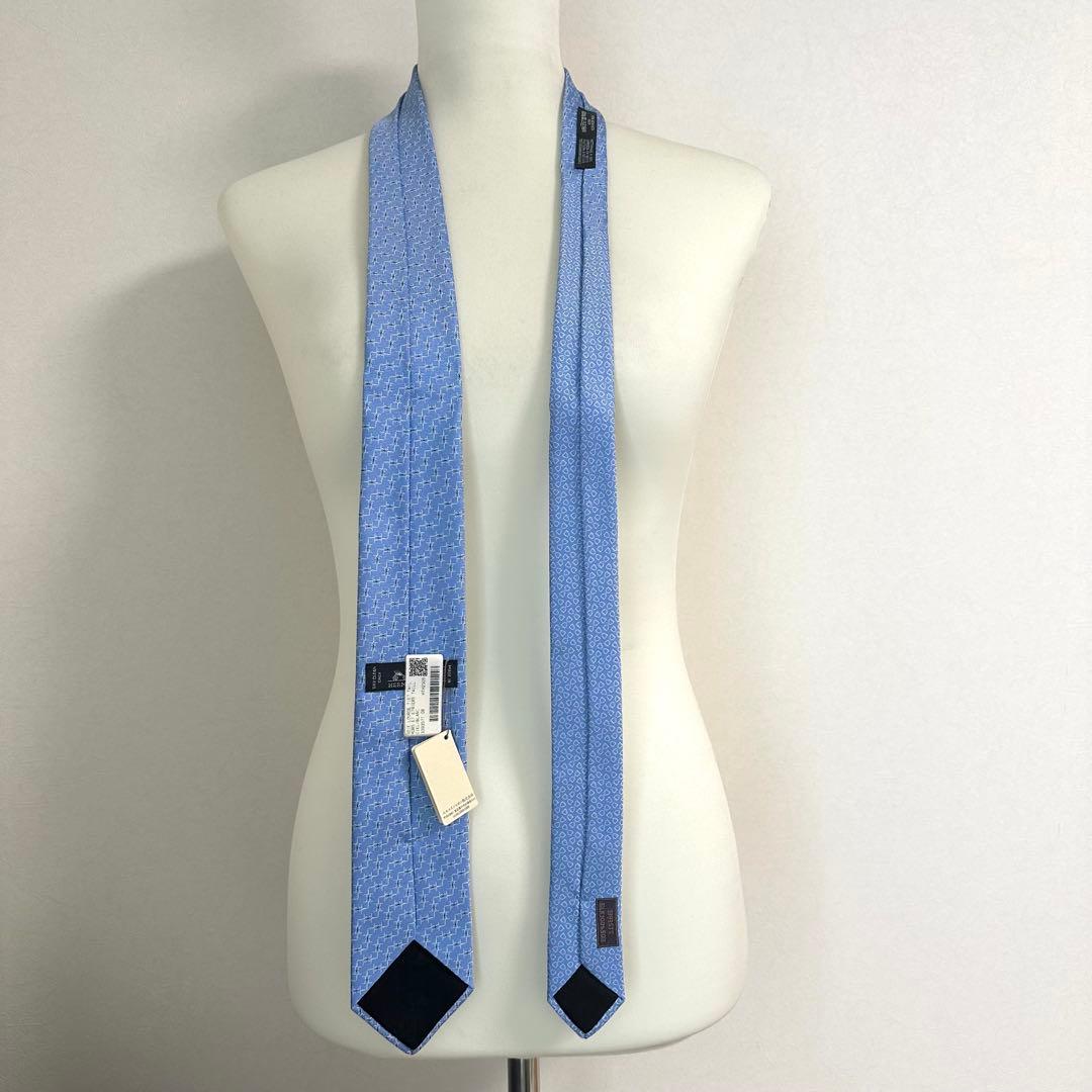 HERMES エルメス　ネクタイ　ブルー
