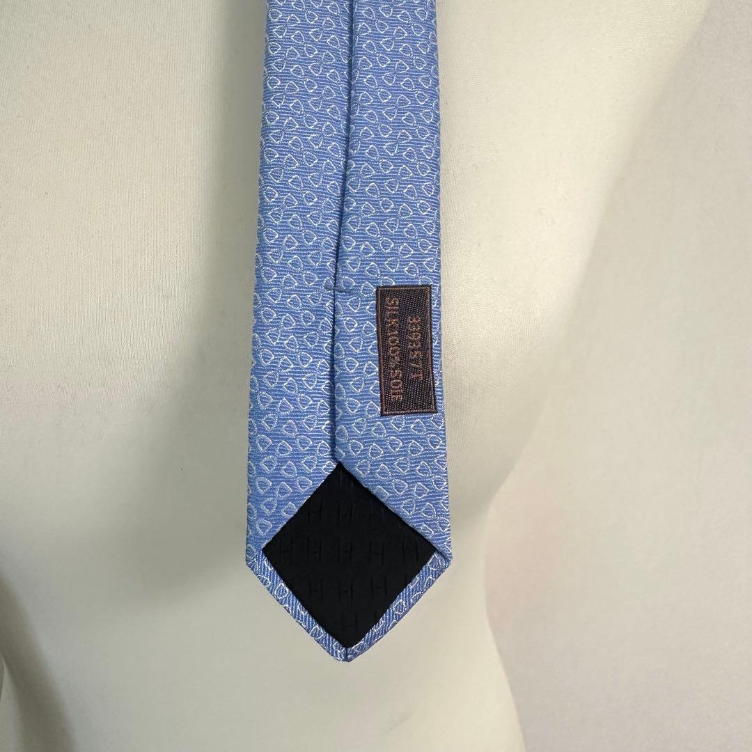 HERMES エルメス　ネクタイ　ブルー