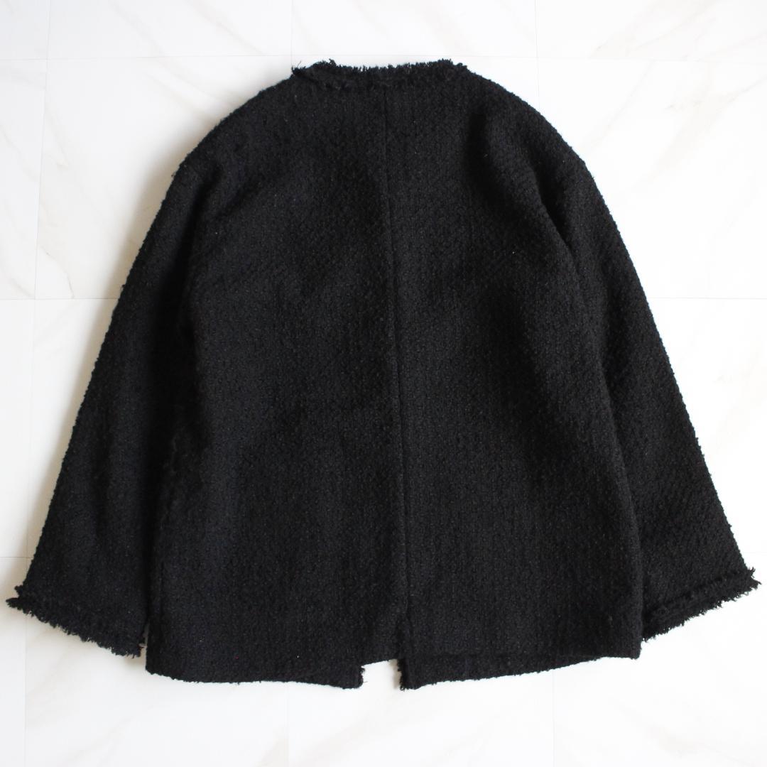 専用RIVE DROITE ツイードフリンジジャケット Fサイズ 金ボタン