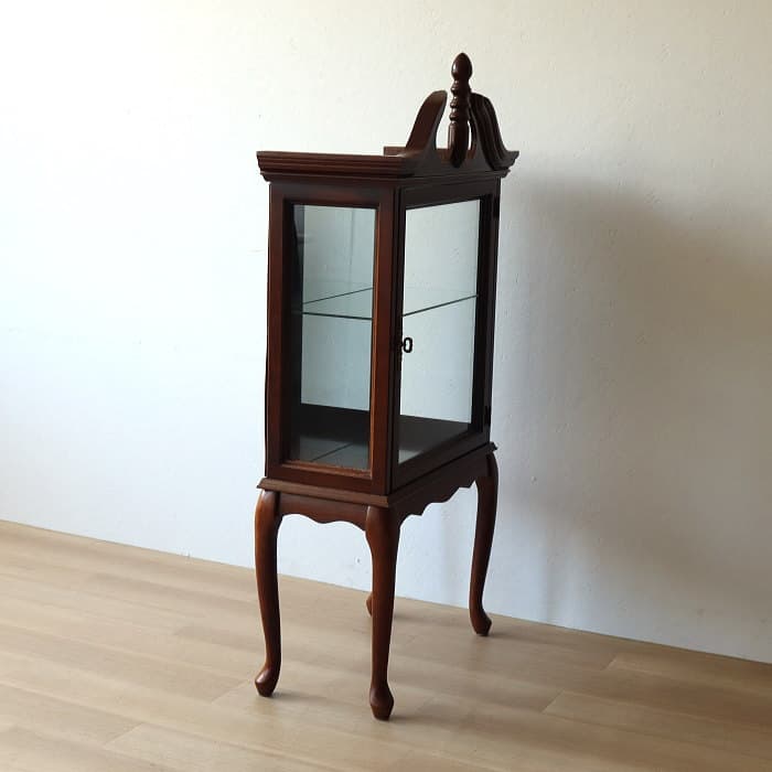 アンティーク 猫足 ガラスキャビネット 飾り棚 コレクションボード