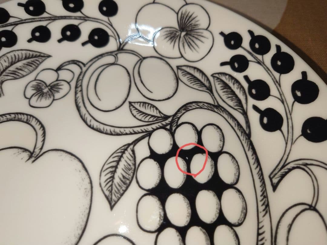 アラビア　旧ロゴ　パラティッシ　プレート21cm　ブラック　2枚セット