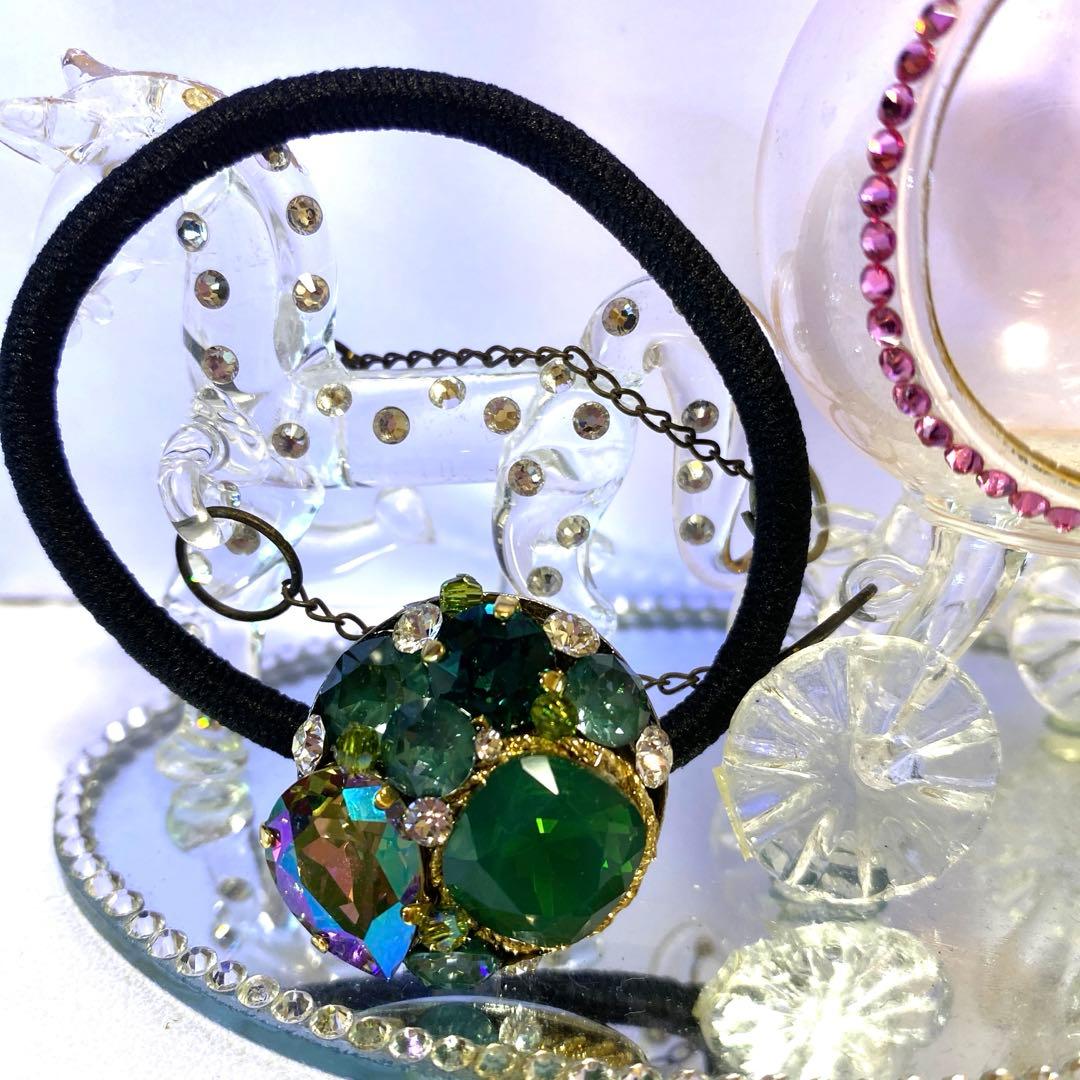 しゃこぷさま❤️ゴージャス　ビジュー　ヘアゴム　スワロフスキー