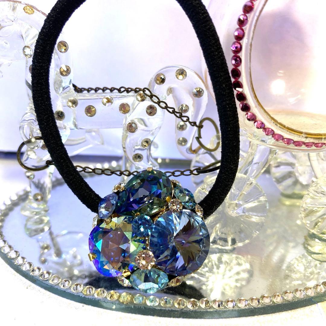 しゃこぷさま❤️ゴージャス　ビジュー　ヘアゴム　スワロフスキー