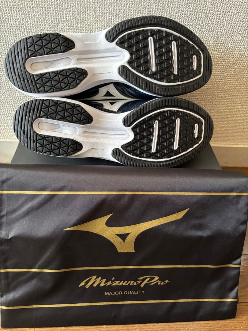 ミズノプロ　オーダートレーニングシューズ ネイビー ベルクロ式