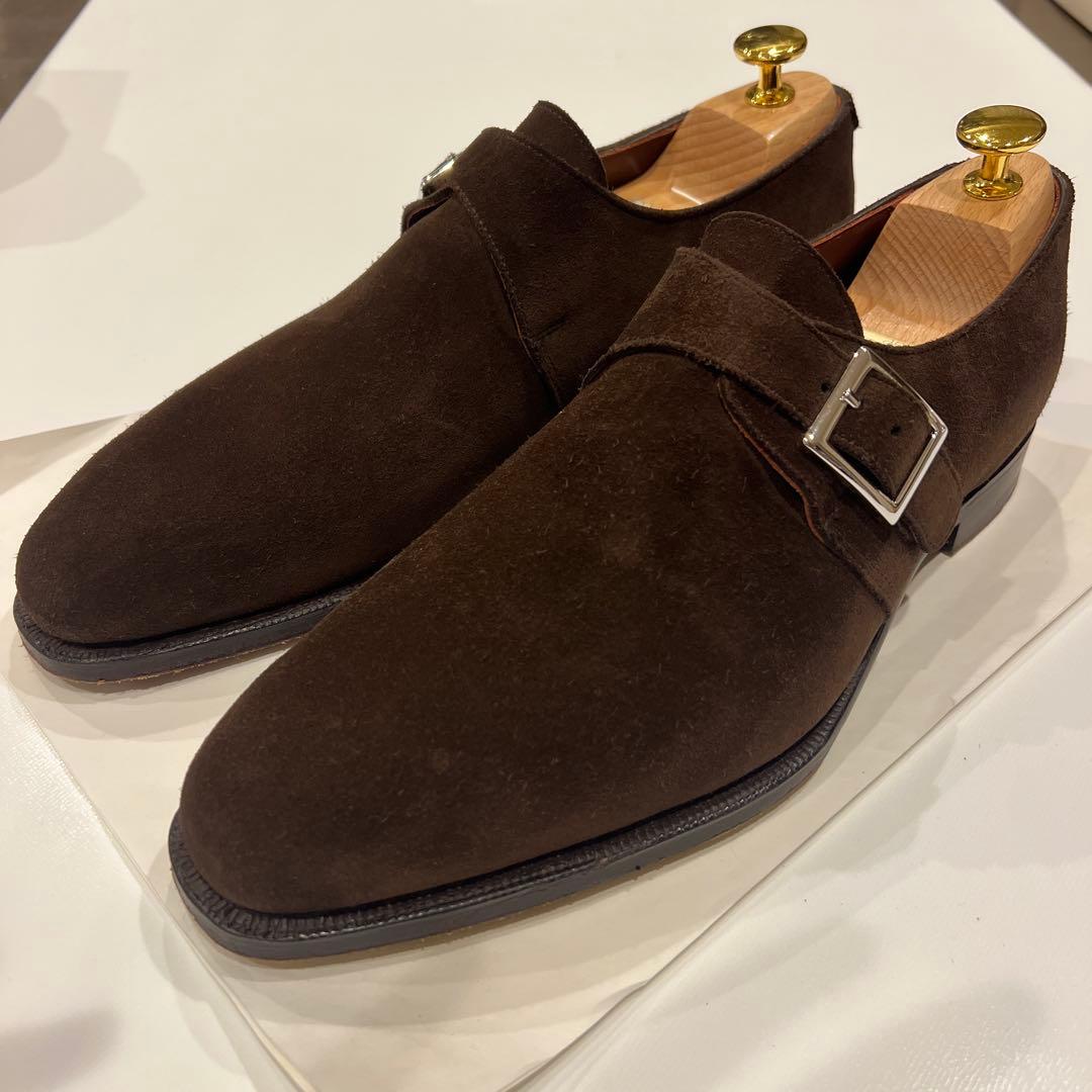 【近日削除】Crockett&Jones スエード シングルモンクストラップ