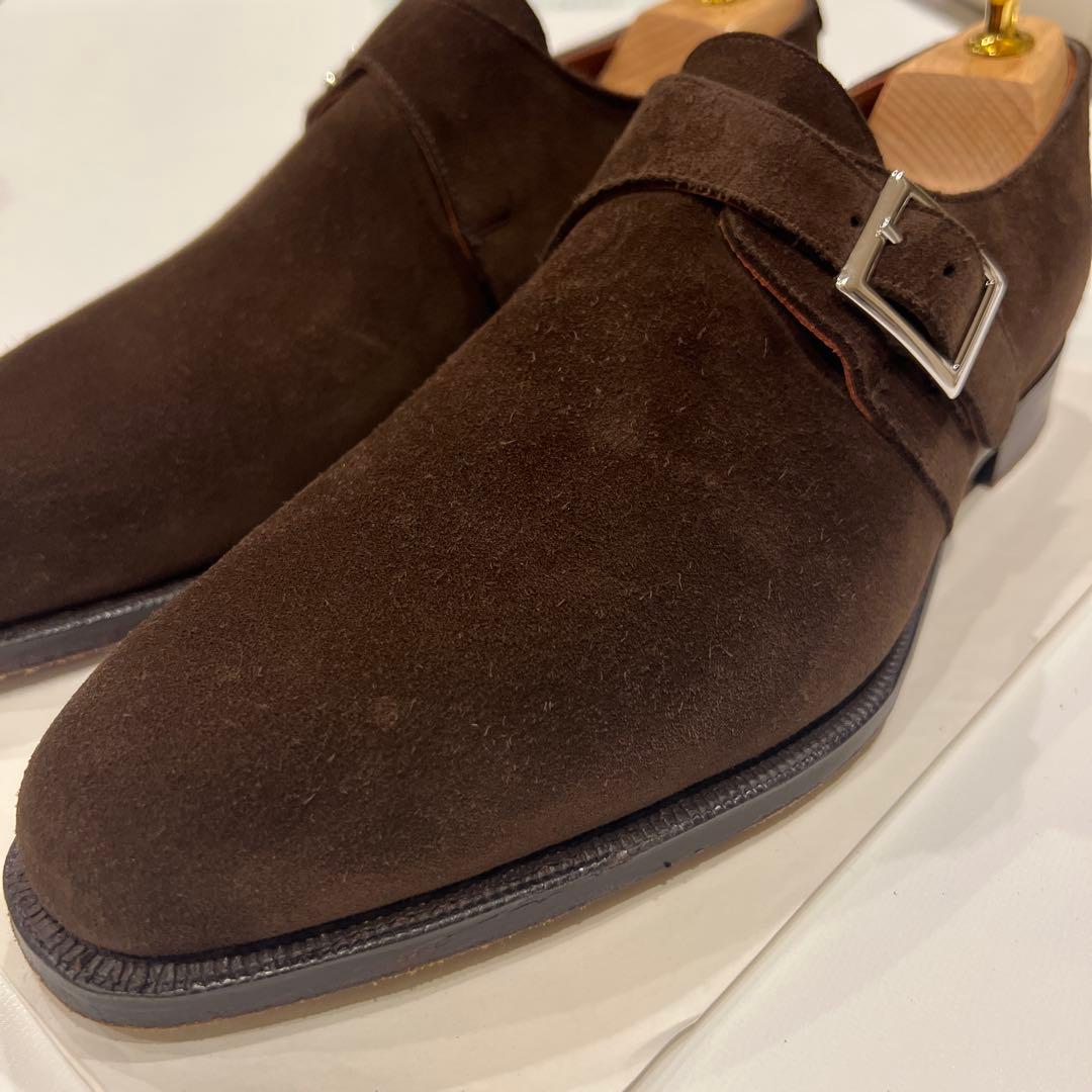 【近日削除】Crockett&Jones スエード シングルモンクストラップ