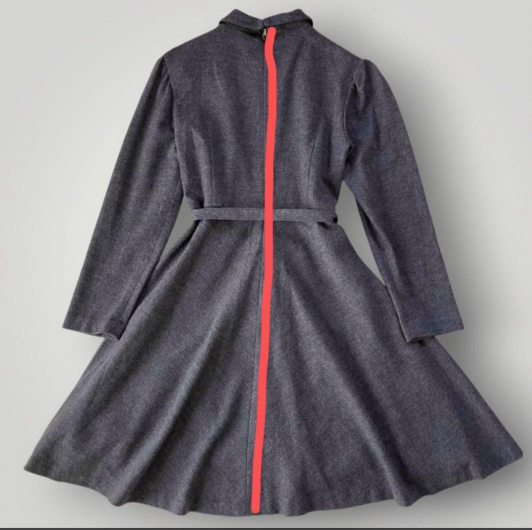 美品　バーバリーロンドン ウールワンピース丸襟　160 フォーマル日本製三陽商会