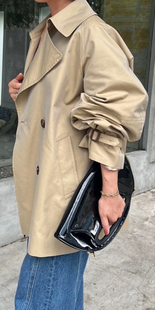 コラージュガリャルダガランテベージュ オーバーダブルブレスト トレンチコート