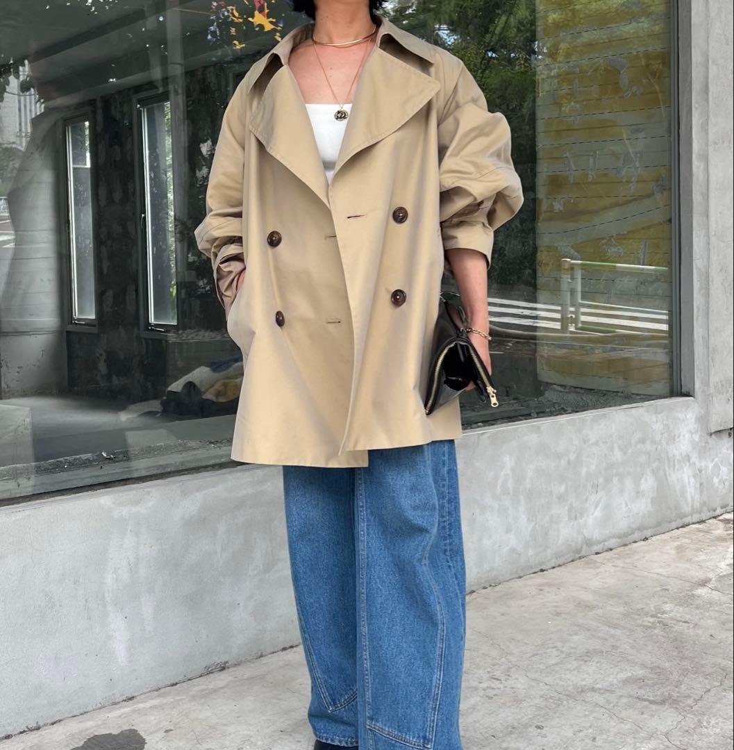 コラージュガリャルダガランテベージュ オーバーダブルブレスト トレンチコート