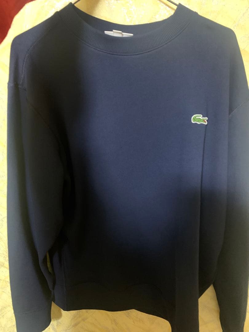 LACOSTE ネイビー クルーネック トレーナー US M FR 4 XL