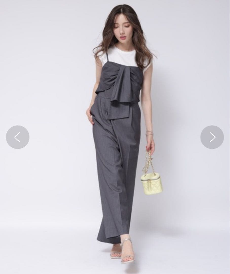 Apuweiser-riche リボンディティールオールインワン