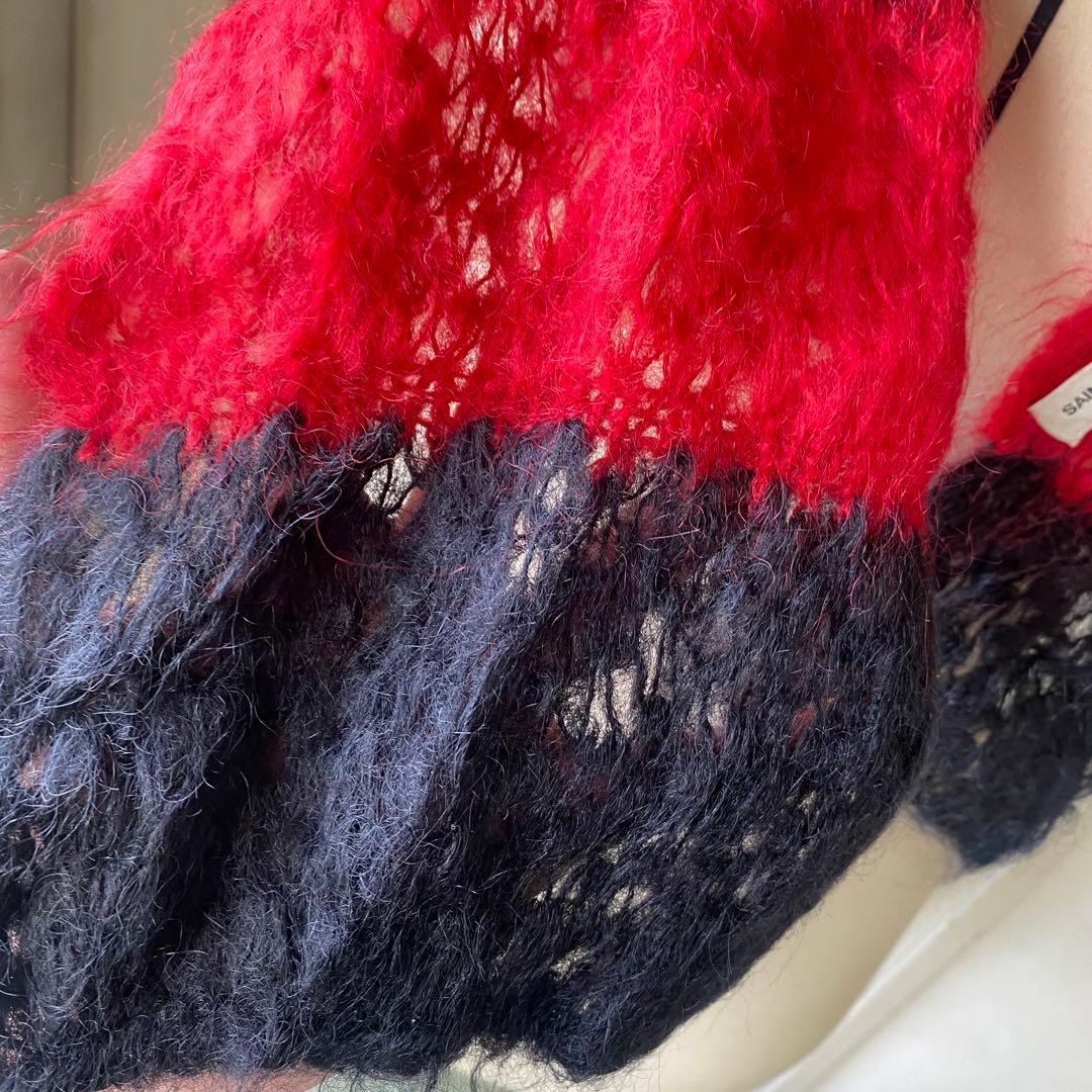 13aw SAINT LAURENT PARISエディ期　モヘアマフラー