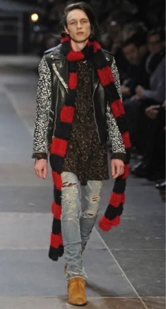 13aw SAINT LAURENT PARISエディ期　モヘアマフラー