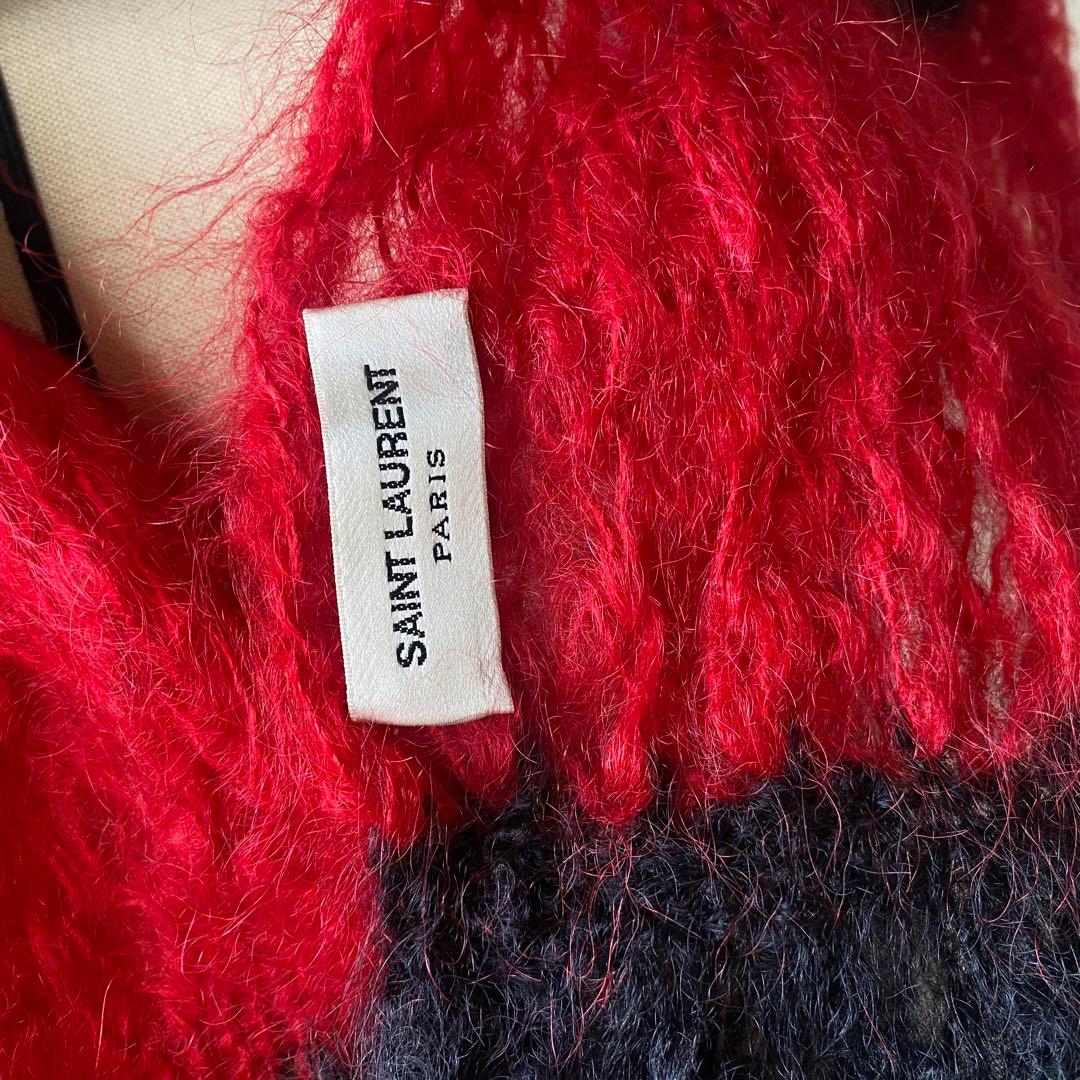 13aw SAINT LAURENT PARISエディ期　モヘアマフラー