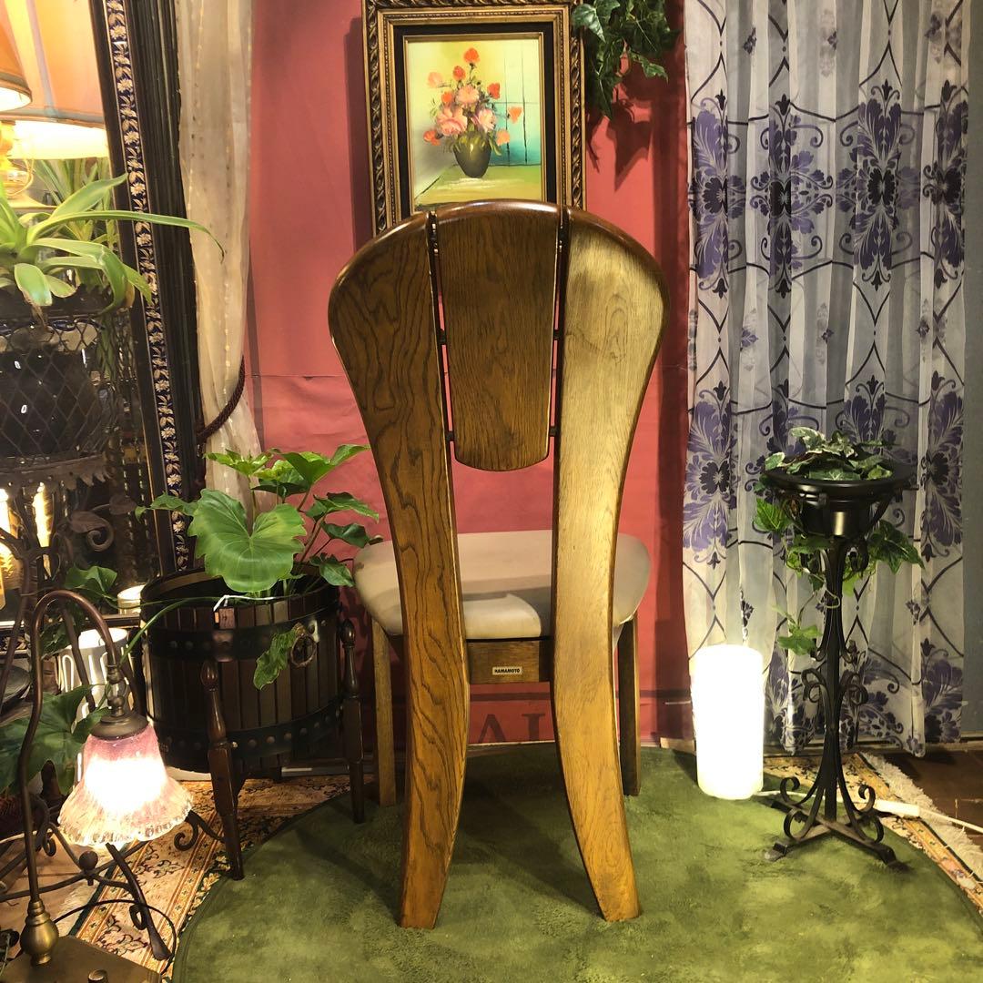 SHIN 　L１皇室御用達　浜本工芸　ナラ無垢チェア　座面色張り替え可