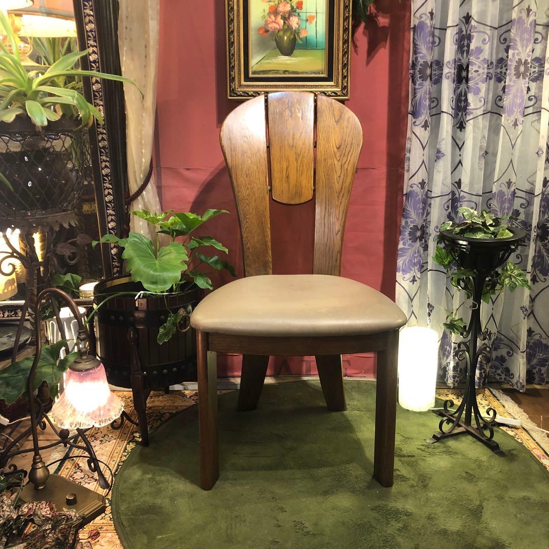 SHIN 　L１皇室御用達　浜本工芸　ナラ無垢チェア　座面色張り替え可