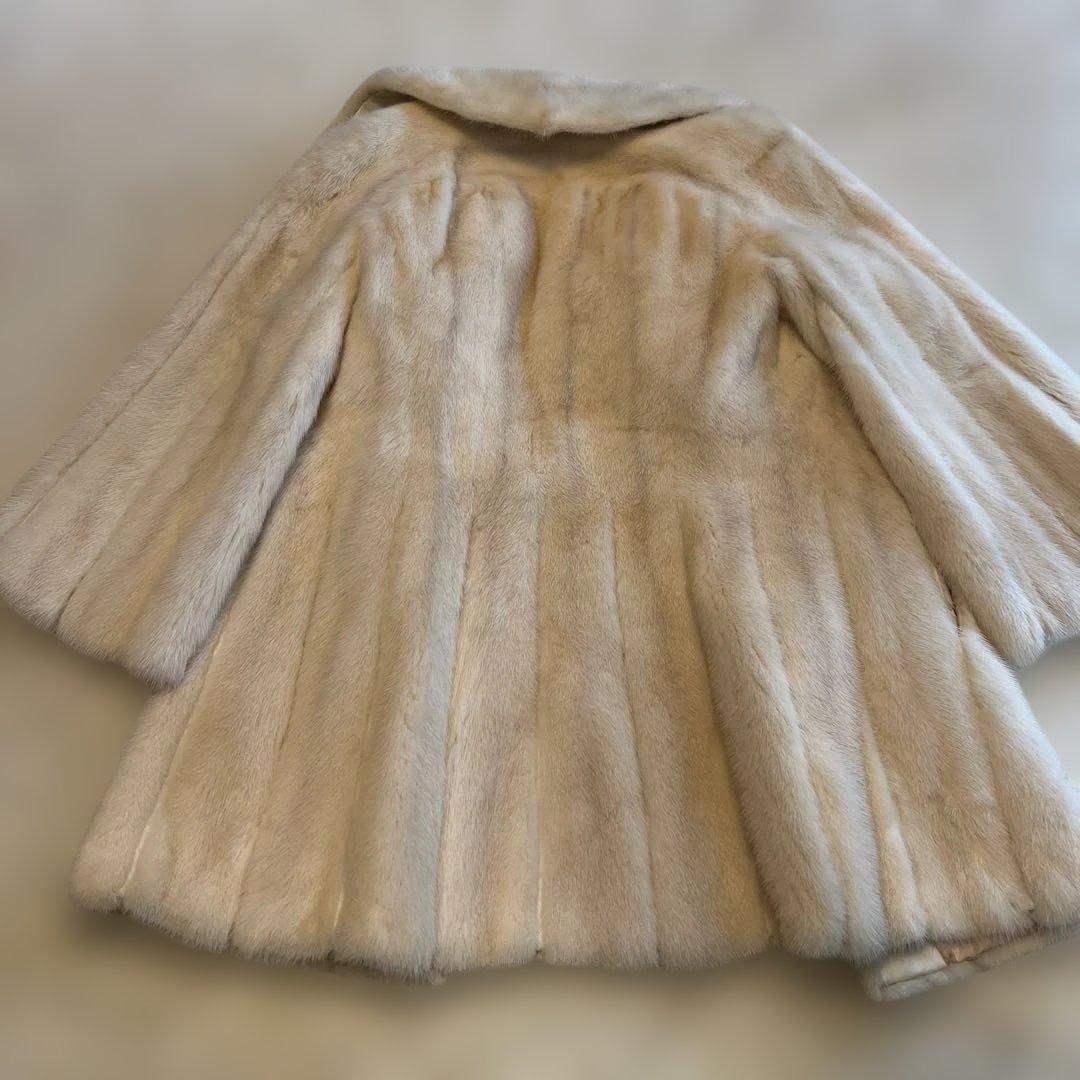 MITSUKOSHI 毛皮 ロングコート ホワイト