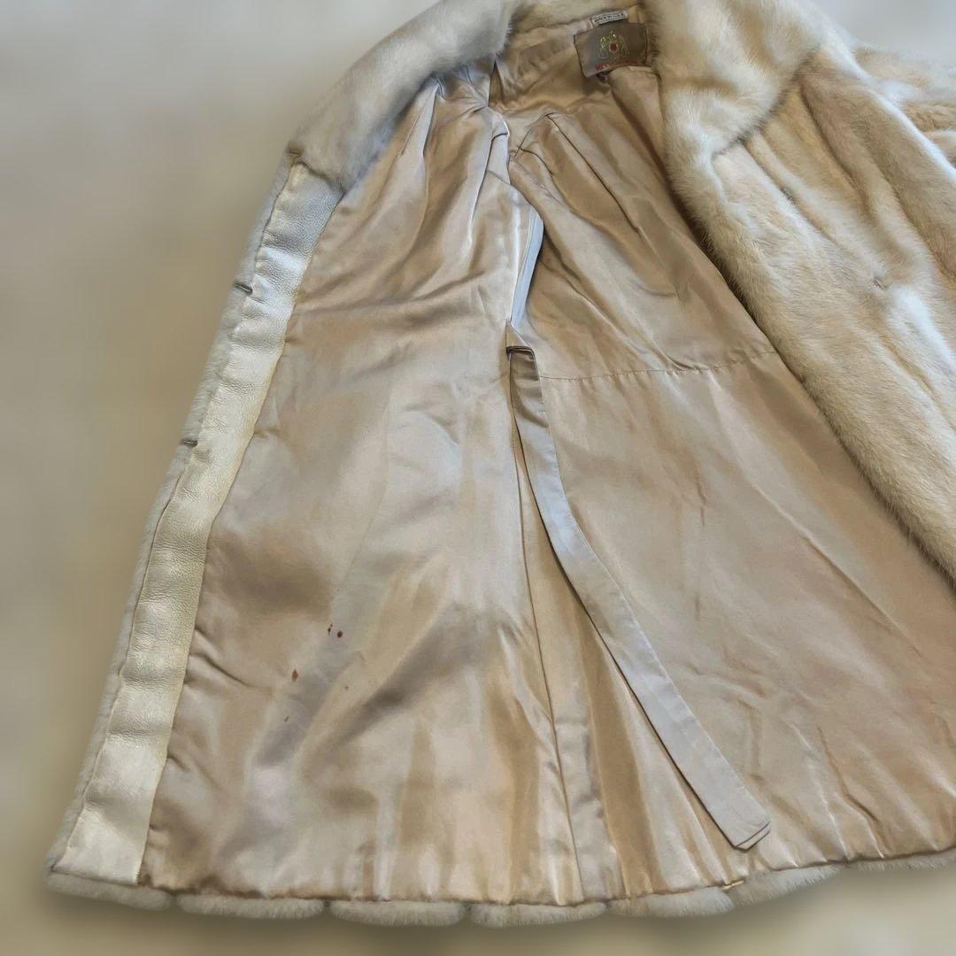 MITSUKOSHI 毛皮 ロングコート ホワイト