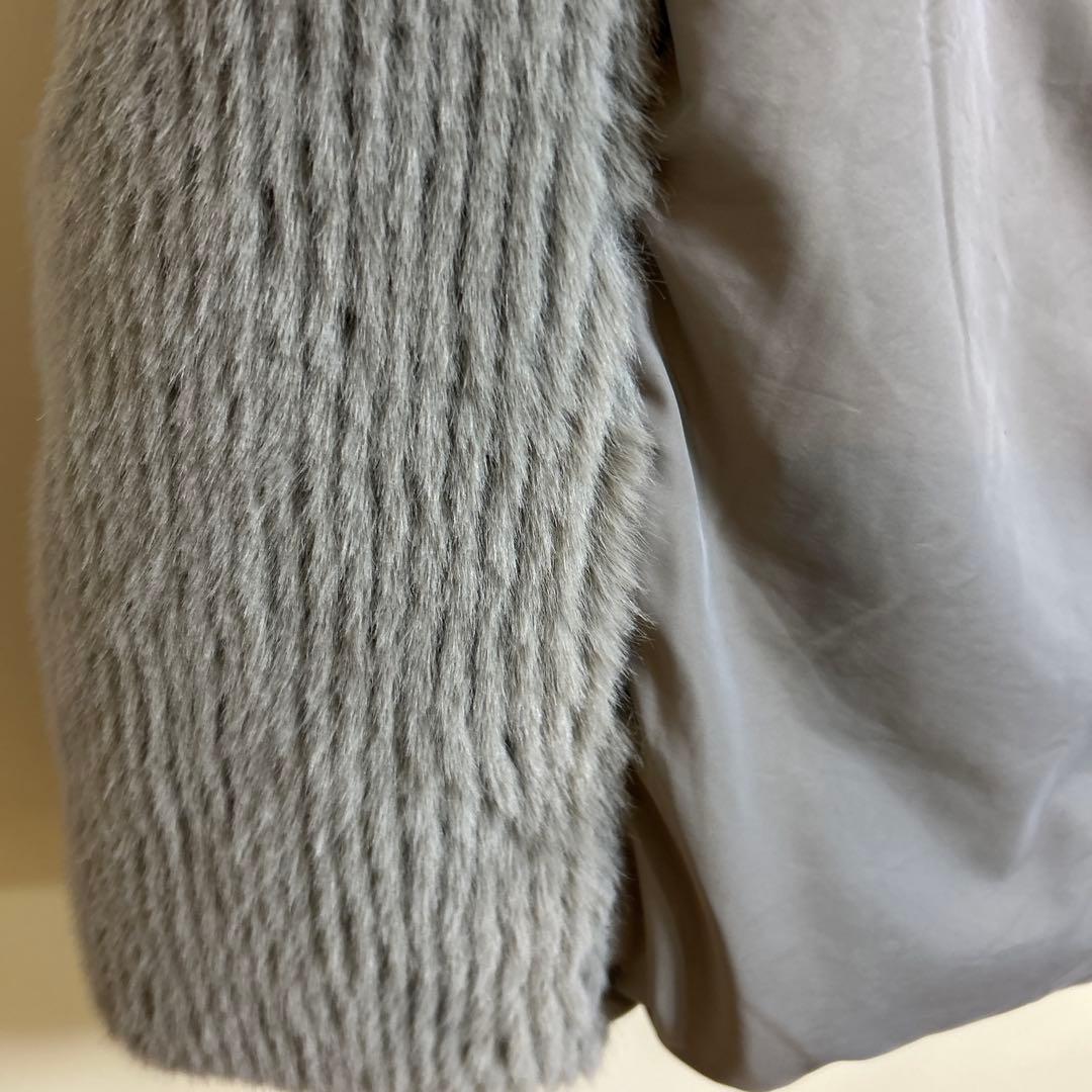 【CYAN TOKYOシアントーキョー】ストールライクファーコンビダウンベスト