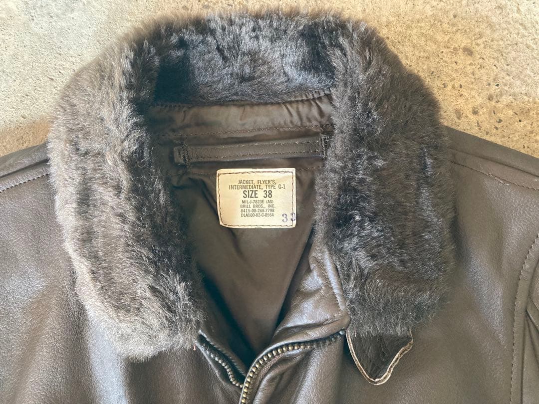 G-1 フライトジャケット 米軍 実物 USA ビンテージ 80s USN