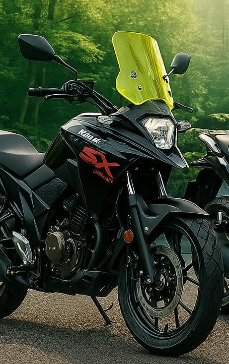VStrom　ロングシールド　クリア黄　Vストローム250SX　ロングスクリーン