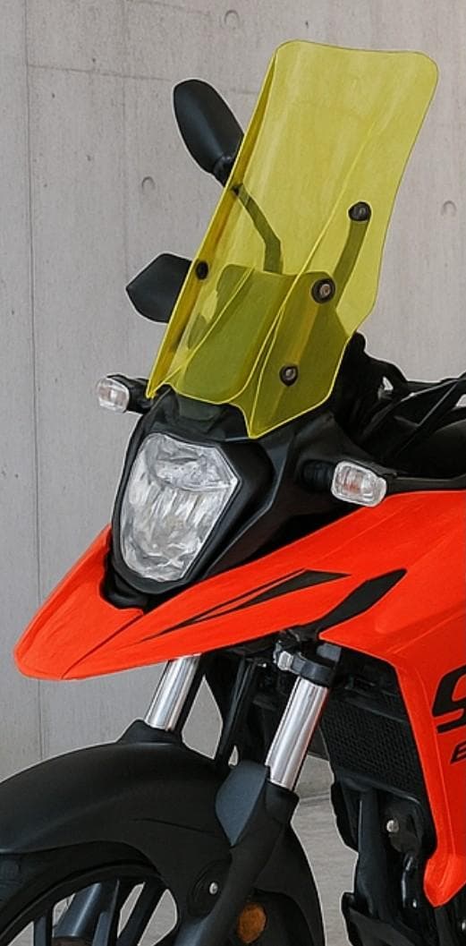VStrom　ロングシールド　クリア黄　Vストローム250SX　ロングスクリーン