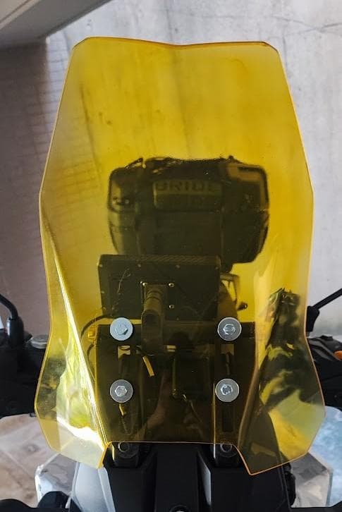 VStrom　ロングシールド　クリア黄　Vストローム250SX　ロングスクリーン