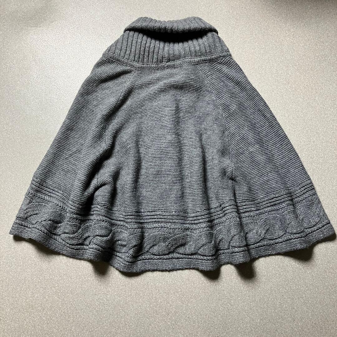 [ケーブル編み✨ロゴプレート]バーバリー ブルーレーベル ポンチョニット