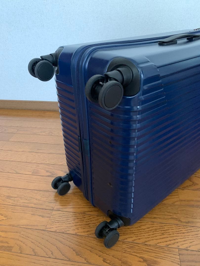 ACE ネイビー　キャリーケース　85L 大型　軽量 キャスター ストッパー付