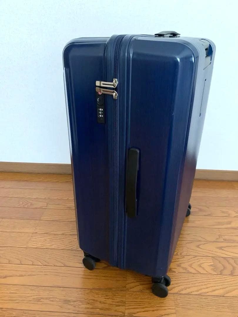 ACE ネイビー　キャリーケース　85L 大型　軽量 キャスター ストッパー付