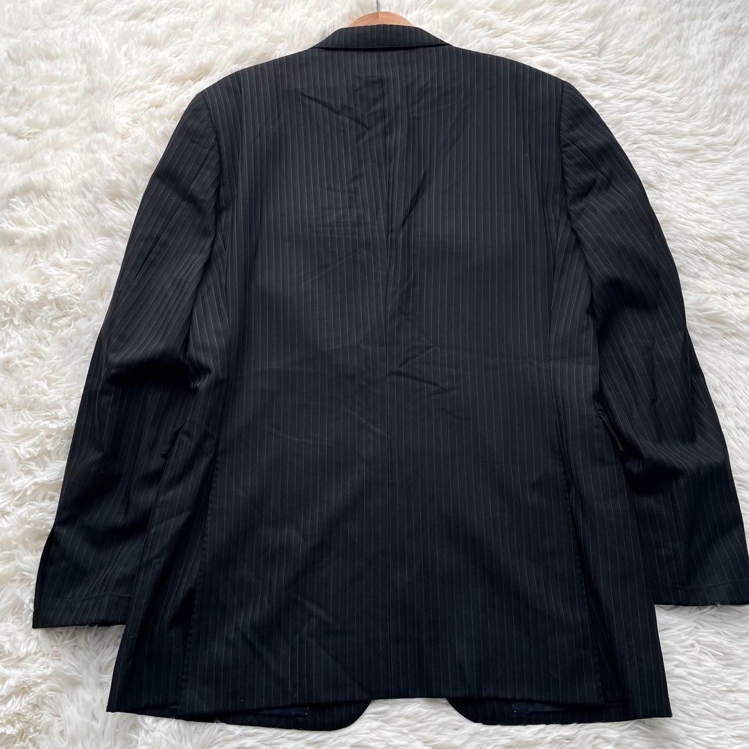 希少XL✨バーバリーブラックレーベル　スーツ　3ピース　super100's　黒