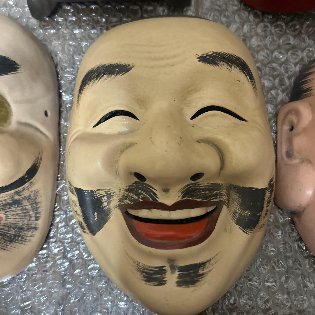 能面 9枚セット 陶器製