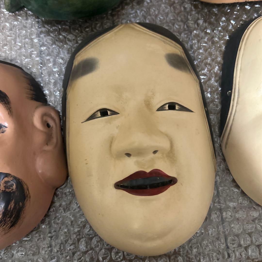 能面 9枚セット 陶器製