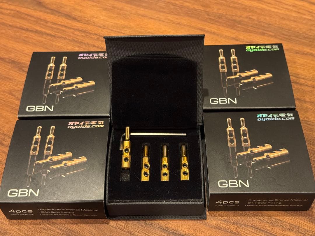 【5セット】オヤイデ電気 GBN 24Kダイレクト金メッキネジ止め式バナナプラグ