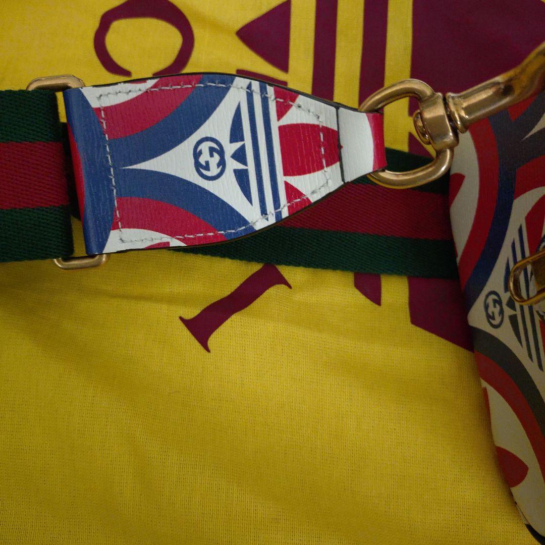 レオGUCCI 激レアメンズバッグ 赤青パターン 保存袋付き