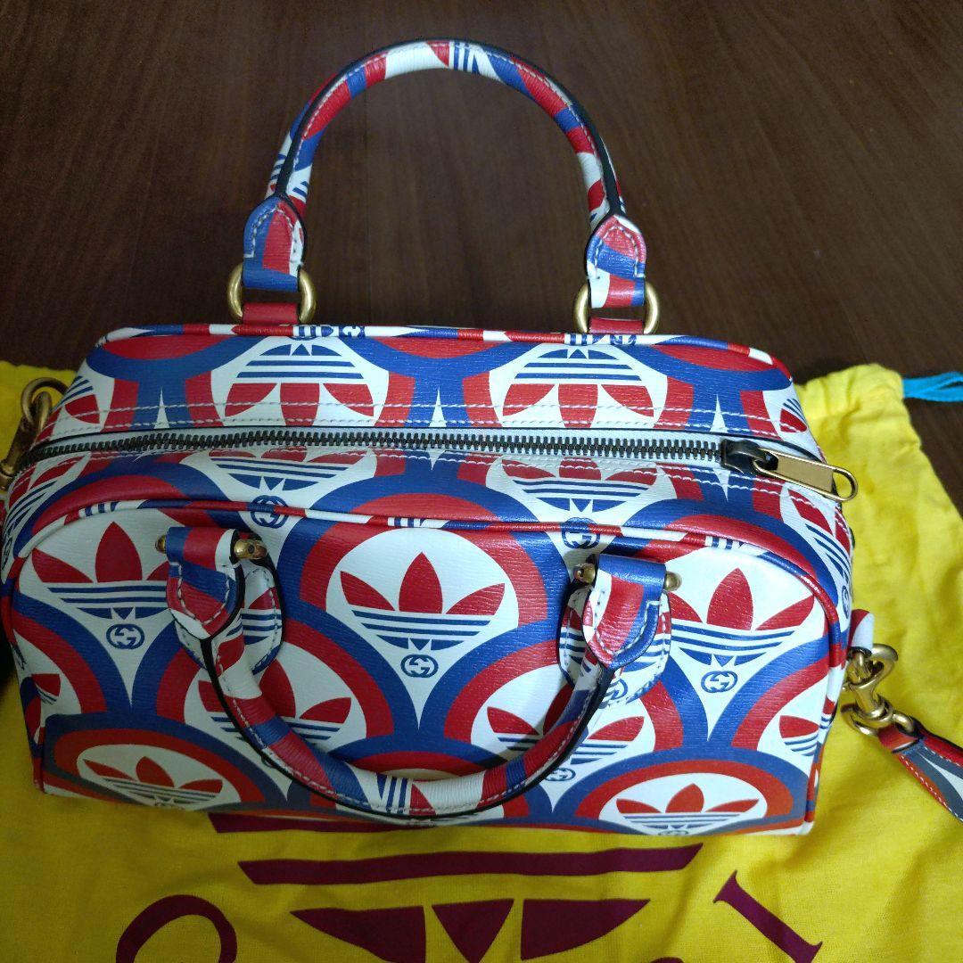 レオGUCCI 激レアメンズバッグ 赤青パターン 保存袋付き
